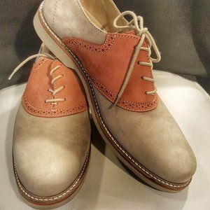 1901 Saddle Men Shoes Tan and Burnt Orange 10.5